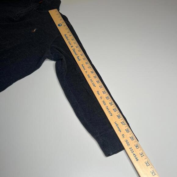 Polo Ralph Lauren Estate Rib 1/4 Zip Pullover Men’s L Dark Gray Cotton Blend - Picture 2 of 8